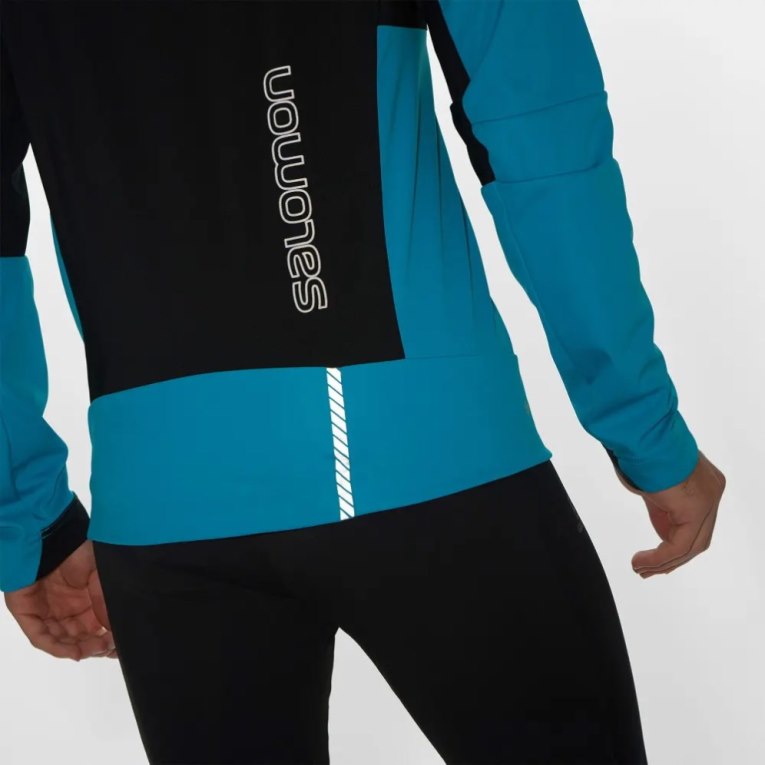 Turquoise Salomon Gore Tex Infinium Windstopper Pro Men's Jackets | IE WR1948